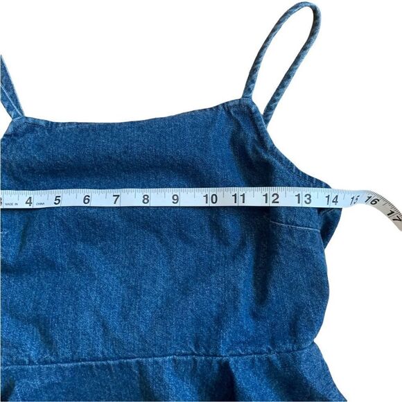 𝅺american Eagle Denim Peplum Crop Top - Picture 7 of 8